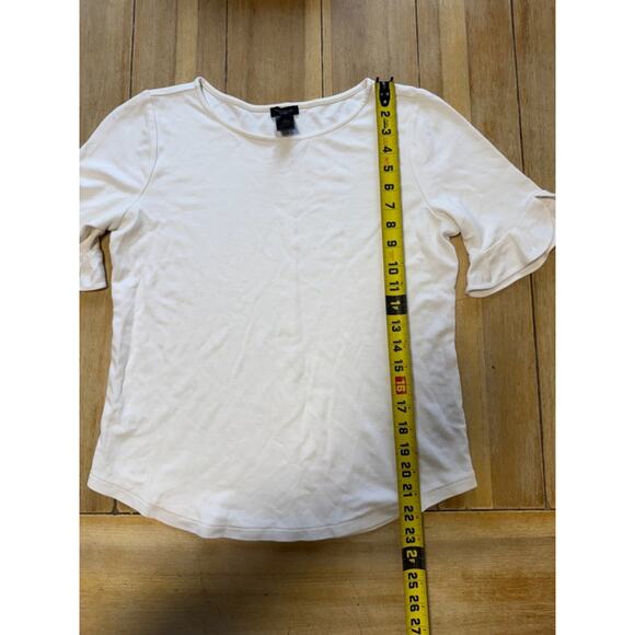 Ann Taylor Basic Ruffle Sleeve T-Shirt, Womens M, Cottage Blouse Staple Layer - Picture 4 of 8